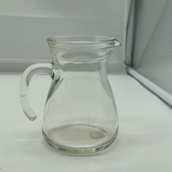 Vintage Cerve Clear Glass Creamer Pitcher Italy 4 1/2" - Picture 1 of 3